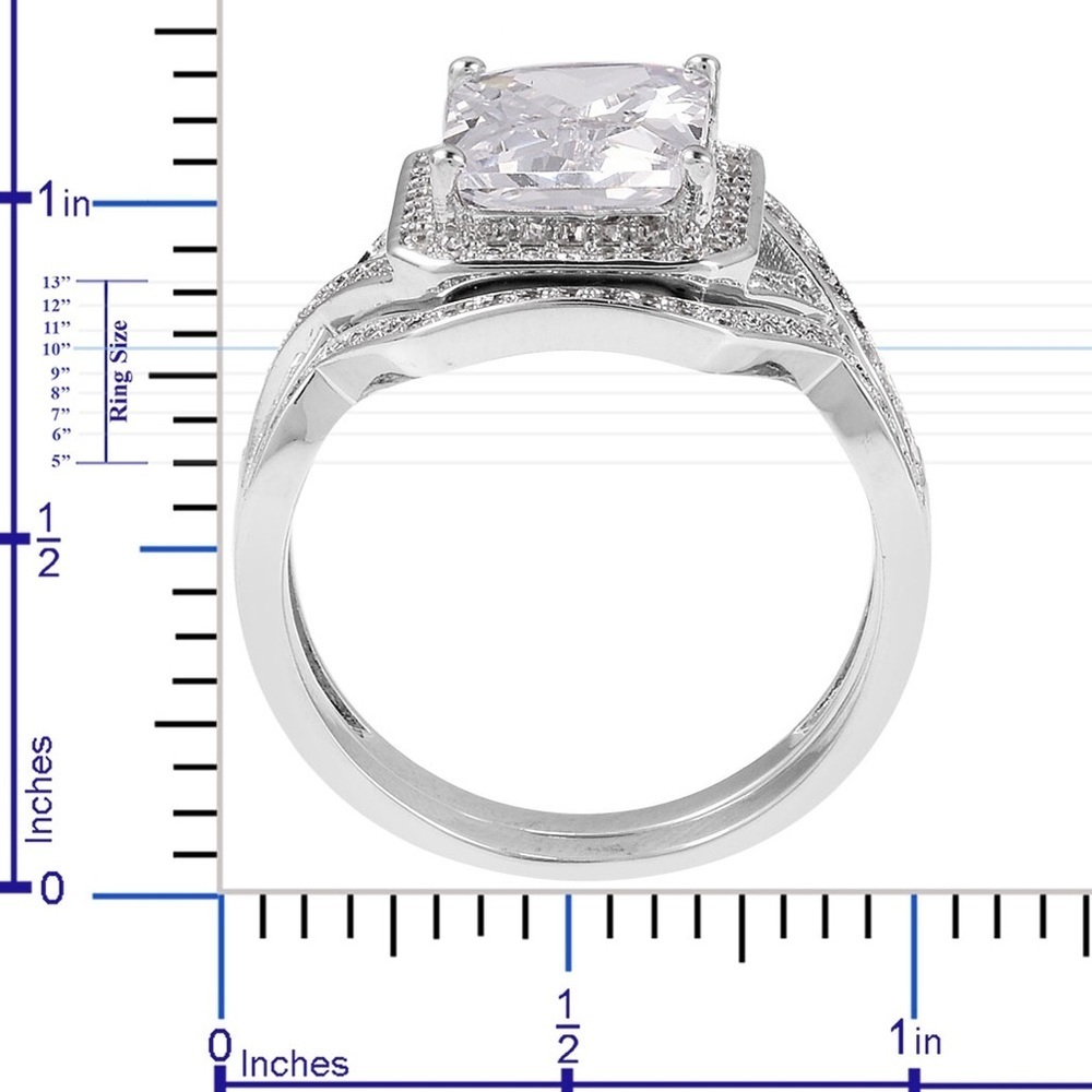 2 Pc Stackable Simulated Diamond Solitaire Ring N… - image 6